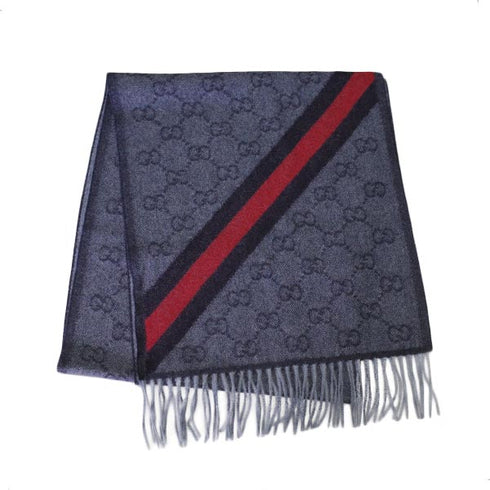 グッチ GUCCI マフラー GG柄 メンズ レディース 570603 3G200 4068 ミッドナイトブルー